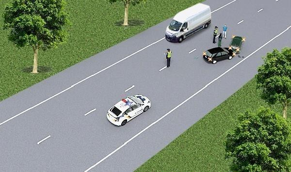 Наближаючись до нерухомого автомобіля з 