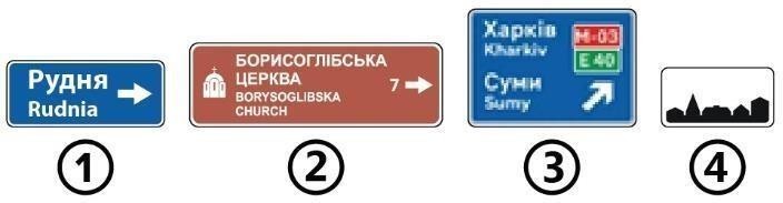 Який із зображених дорожніх знаків інфор