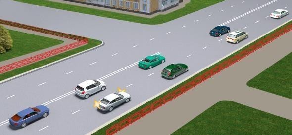 Чи дозволено водієві білого автомобіля п